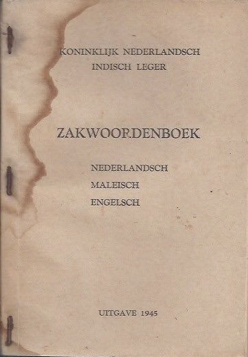 Koninklijk Nederlandsch Indisch Leger zakwoordenboek