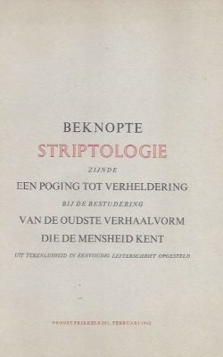 Beknopte Striptologie