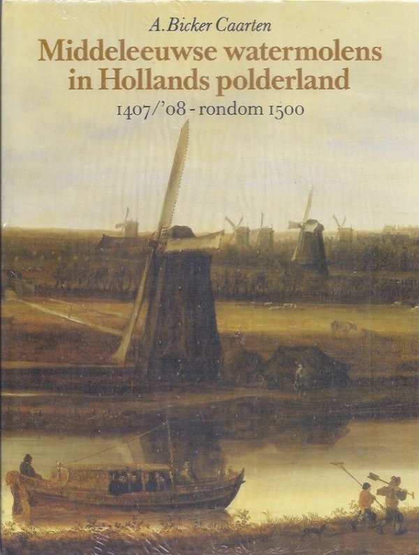 Middeleeuwse watermolens in Hollands polderlandschap