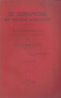 De oorsprong der Grieksche Wijsbegeerte