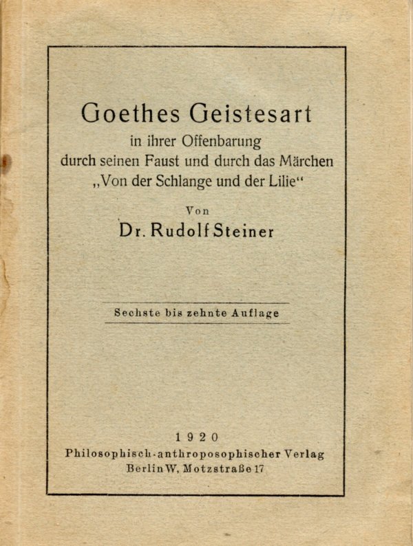 Goethes Geistesart