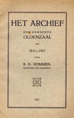 Het archief der gemeente Oldenzaal