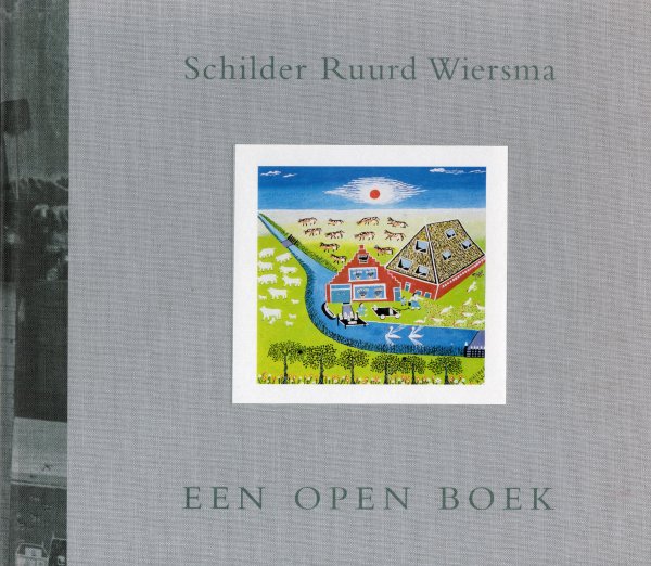 Schilder Ruurd Wiersma een open boek