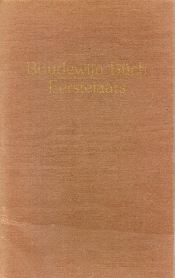 Eerstejaars Boudewijn Büch