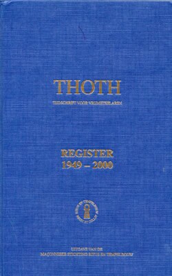 Thoth tijdschrift voor vrijmetselaren register 1949-2000