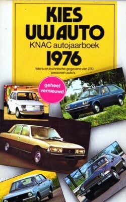 Kies uw auto KNAC autojaarboek 1976