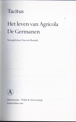 Tacitus Het leven van Agricola De Germanen