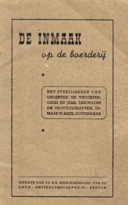 De inmaak op de boerderij