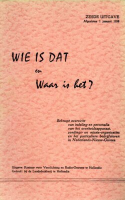 Wie is dat en waar is het? 1958
