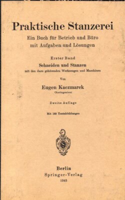 Praktische Stanzerei Erster Band